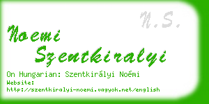 noemi szentkiralyi business card