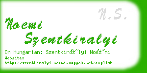 noemi szentkiralyi business card